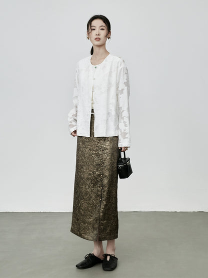 Falda plisada con volantes y diseño de nicho francés CAREMIND, falda recta de cintura alta para niños 