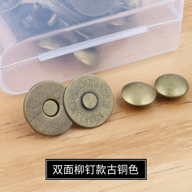 3473★ Hebilla magnética de metal Hebilla magnética Bolso con botón magnético fuerte sin costuras Hebilla de succión Abrigo Botón oculto Accesorios de billetera