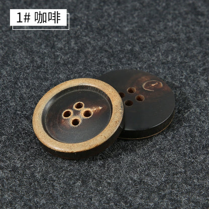 3421★  Real horn buttons for men's and women's suits, suits, buttons, pants, round high-end button accessories, clothes, coats, decoration