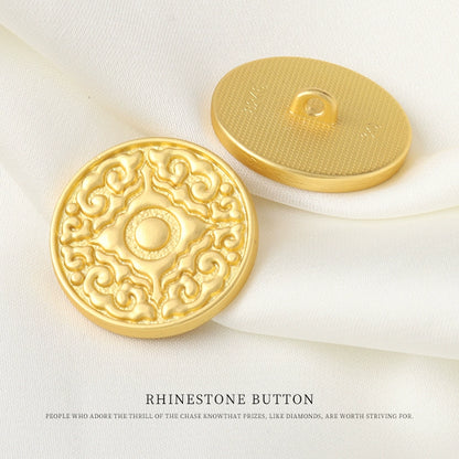 3265★  Guochao Chinese-style golden blessing metal buttons Chinese-style antique versatile coat trench coat Hanfu buttons