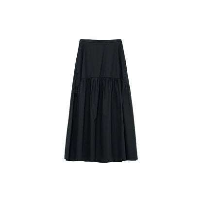 [Oferta especial por tiempo limitado] Conjunto de vestido de verano estilo Hepburn con top con mangas abullonadas y falda tipo paraguas con tirantes en la cintura 