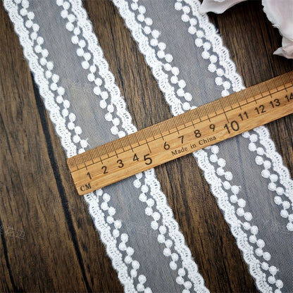 3805 Accesorios de encaje bordado de malla, cortinas de tela, vestido de novia, falda, decoración, bricolaje, material de tela para ropa hecho a mano