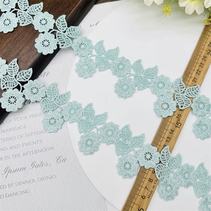 3677 Encaje de flores de seda de leche soluble en agua de alta calidad con accesorios, bricolaje, costura de ropa, decoración de joyas, materiales hechos a mano
