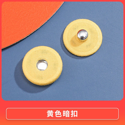 3470★ Botón de tela de color nuevo, botón a presión de metal, botón oculto, botón anti-luz para niños y madres, botón de ropa grande para mujeres, botón de botón.