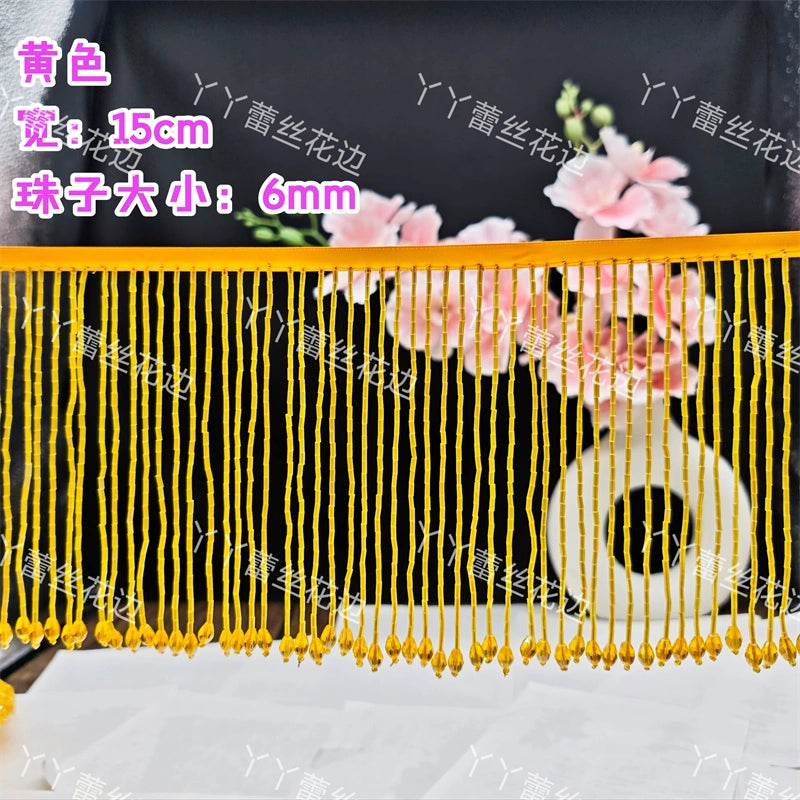 Tubo de cuentas de industria pesada de 15 cm de ancho, colgante de encaje de cristal, accesorios de ropa para vestido de novia, accesorios de bricolaje