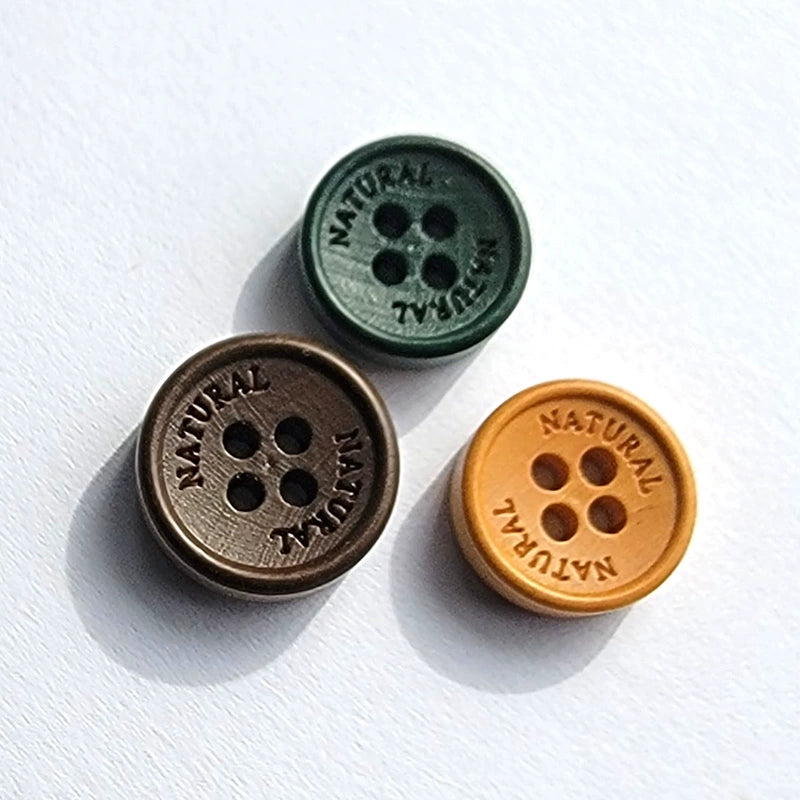 3396★  Natural lettering wood buttons wood buttons two-eye buttons shirt shirt cardigan buttons men's and women's handmade accessories