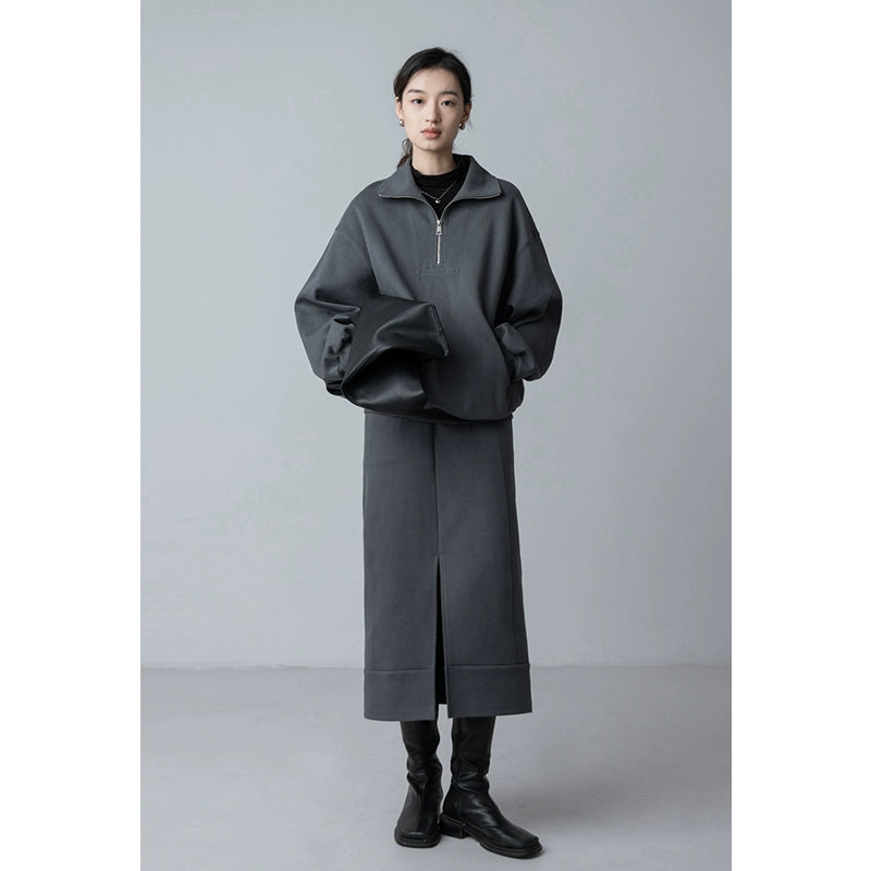 [Oferta por tiempo limitado] Suéter blanco con media cremallera CAREMIND para mujer, traje premium de temperamento de otoño 2024 