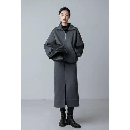 [Oferta por tiempo limitado] Suéter blanco con media cremallera CAREMIND para mujer, traje premium de temperamento de otoño 2024 