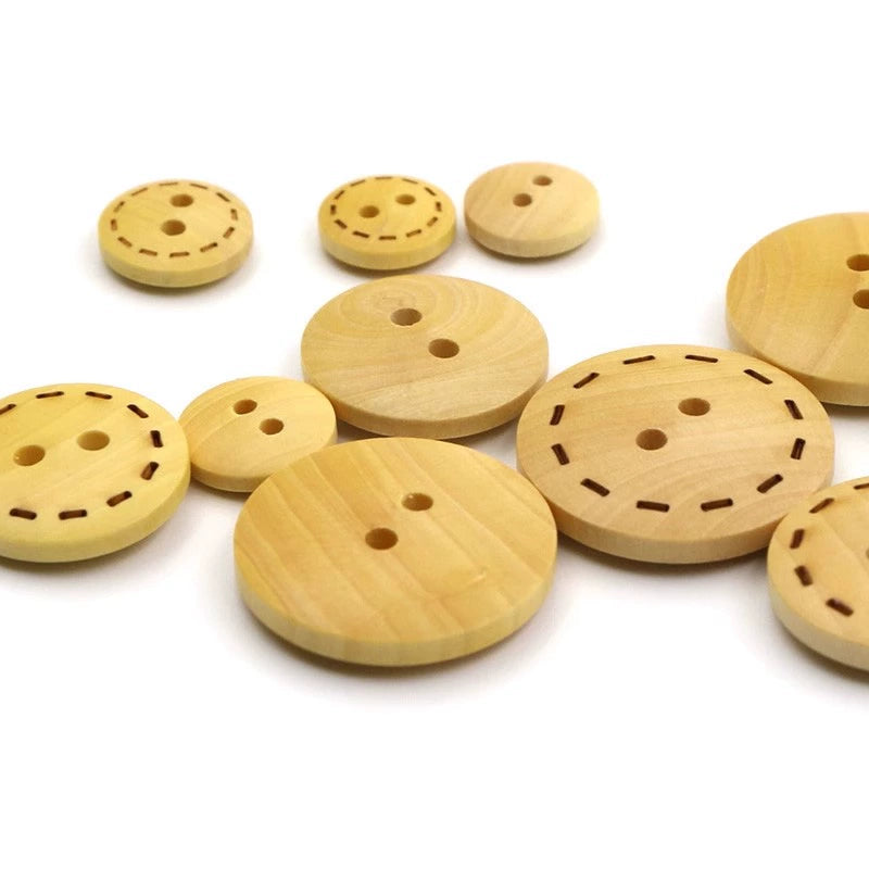 3322★  Round two-eye wooden button baby children's clothes baby sweater decorative buttons shirt shirt cardigan buttons