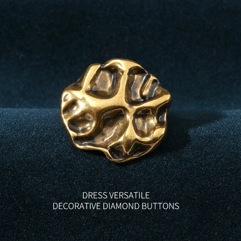 3236★  High-end coat buttons Wave metal buttons Men's and women's tops Suit buttons Versatile sweater jacket decoration