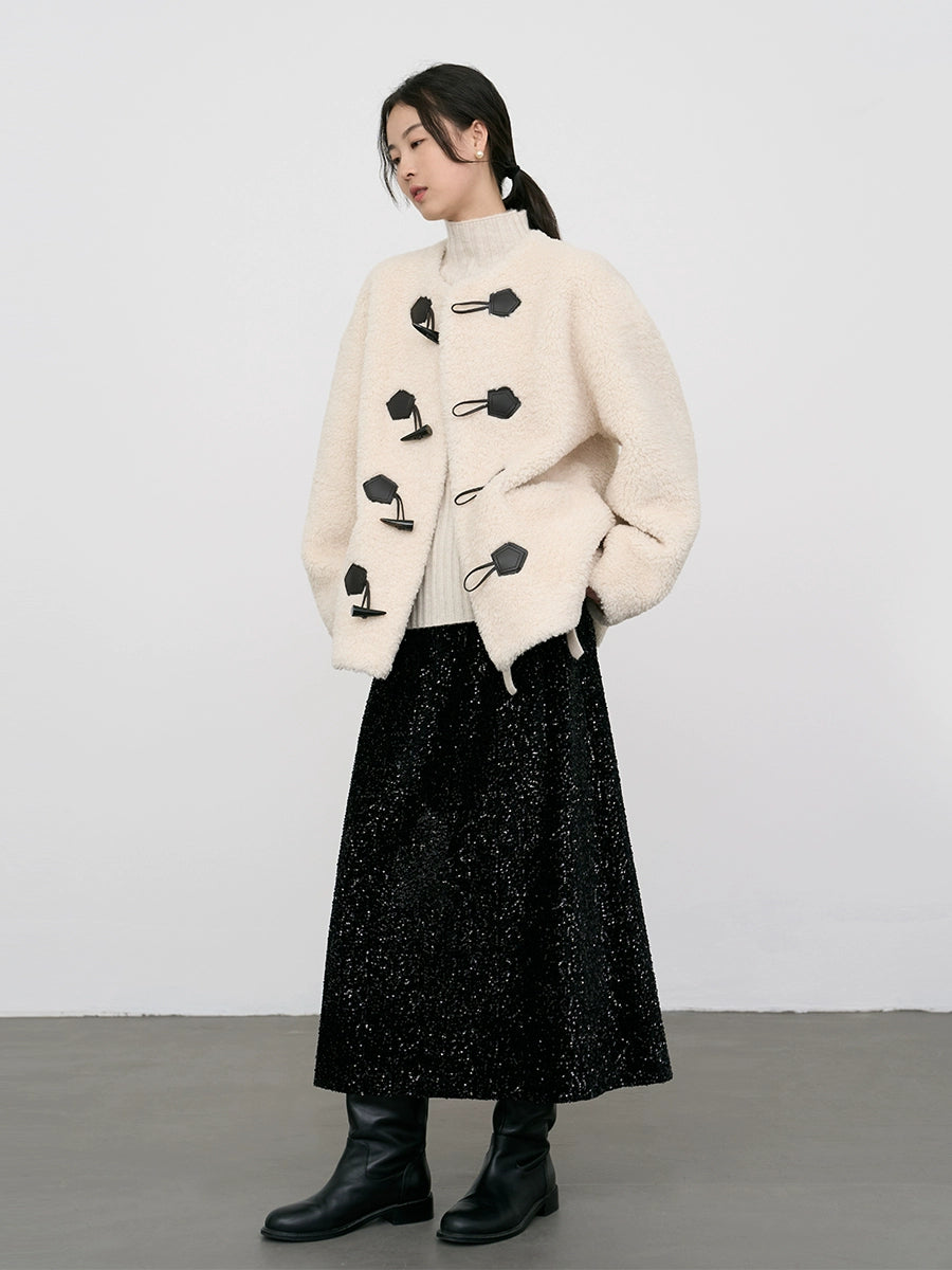 [Oferta especial por tiempo limitado] Falda de lentejuelas negras con temperamento súper atmosférico, falda ajustada con cintura alta y colgante 