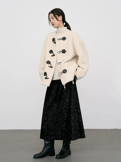 [Oferta especial por tiempo limitado] Falda de lentejuelas negras con temperamento súper atmosférico, falda ajustada con cintura alta y colgante 