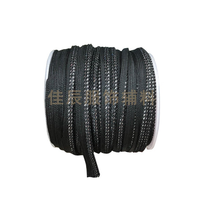 3843 Spot 1cm oro y plata alambre tejido niño cinta maestra brote tira accesorios ropa tira de borde con incrustaciones almohada tira de borde con incrustaciones de cuerda de ribete