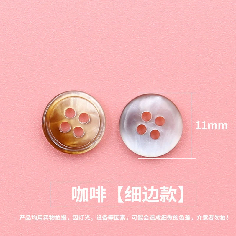 3345★  Color resin shirt buttons women's coat shirt buttons fashion round top clothes trench coat small button accessories