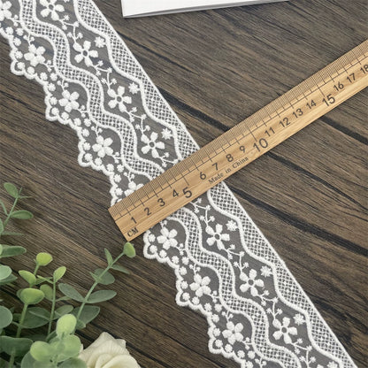 3818 Ropa popular Hilo de malla suave Accesorios hechos a mano Materiales de costura Oferta especial Encaje encaje tela de algodón puro bordado por computadora