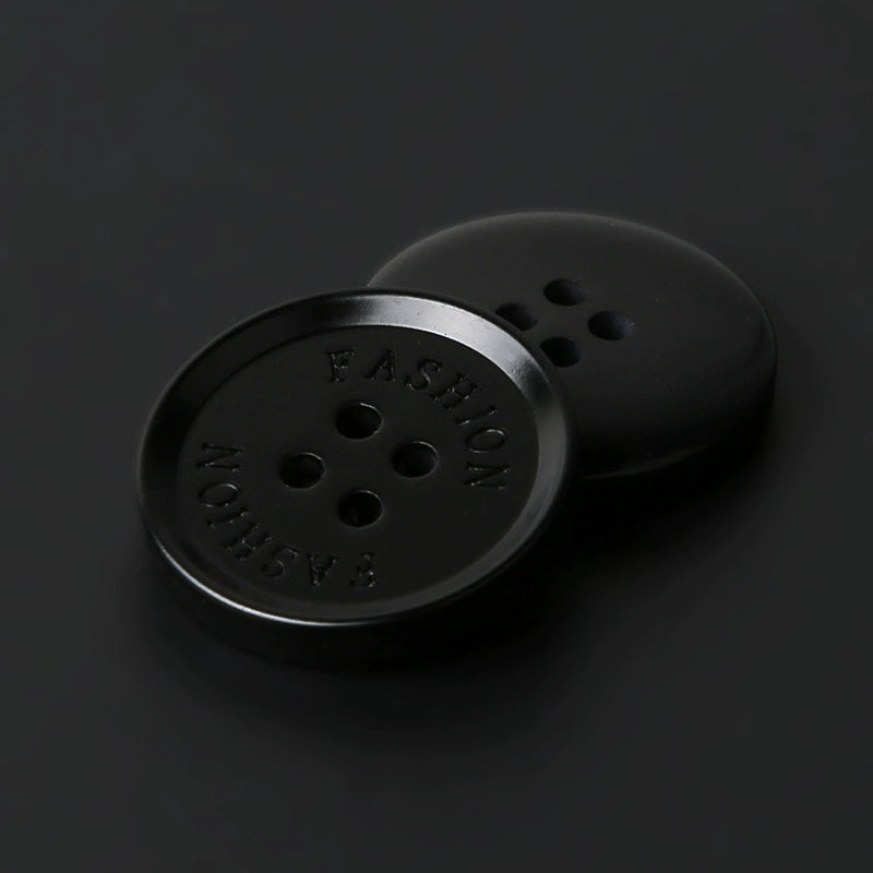 3446★ Botones redondos negros para abrigo, moda femenina, versátil, de lana, para suéter, chaqueta, cárdigan, gabardina, botones pequeños