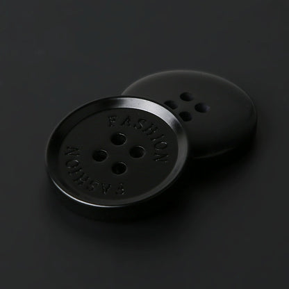 3446★ Botones redondos negros para abrigo, moda femenina, versátil, de lana, para suéter, chaqueta, cárdigan, gabardina, botones pequeños