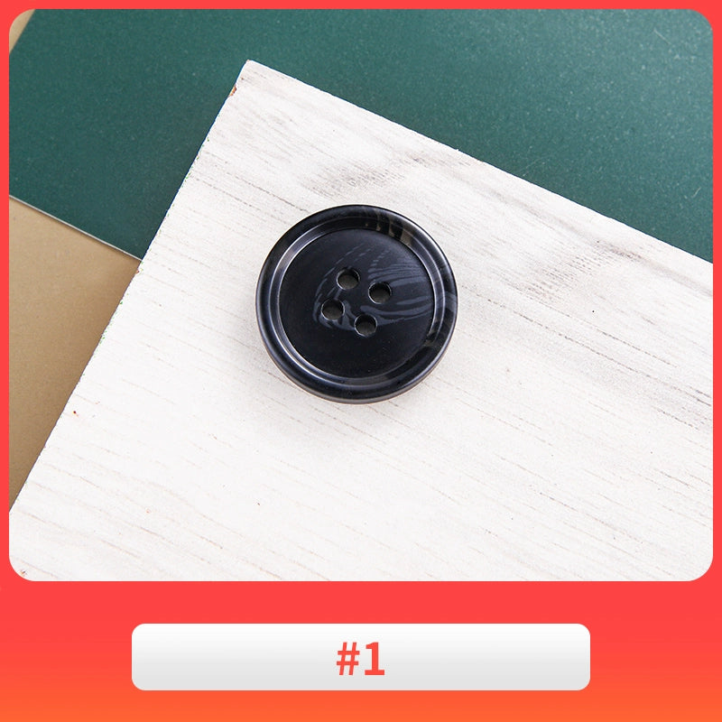 3443★ Botón redondo de resina versátil, botón de abrigo de lana, botón de gabardina para mujer, botón de pantalón de traje para hombre