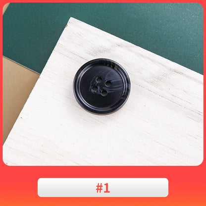 3443★ Botón redondo de resina versátil, botón de abrigo de lana, botón de gabardina para mujer, botón de pantalón de traje para hombre