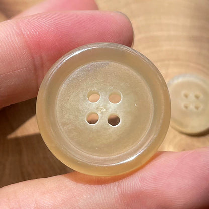 3300★  Natural Button Buffalo Horn Button Men's Suit Trousers Coat Jacket Button Round Versatile Women's Beige Retro