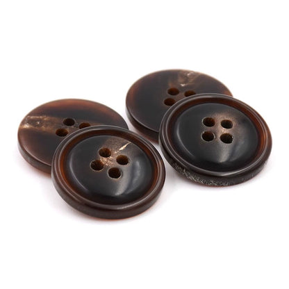 3440★ Botones de traje con cuatro ojales esféricos de cuerno real natural para hombre, traje informal con botones, gabardina color café
