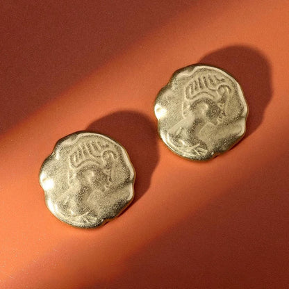 3231★  Metal gold avatar buttons retro European and American style sweater Xiaoxiangfeng jacket coat high-end special-shaped exquisite buttons