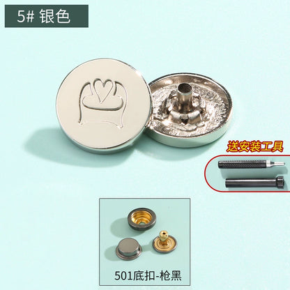 3410★ Boutons pression haut de gamme sans couture pour vêtements pour femmes, boutons mère et enfant, boutons quatre en un, boutons de doudoune, boutons boutons, boutons cachés invisibles.