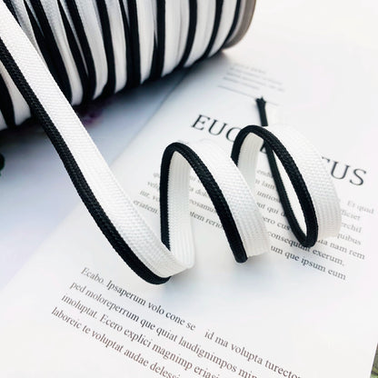 Cinta adhesiva de seda brillante de 1 cm, 41 colores, con borde incrustado, para decoración de hogar, textiles, accesorios de ropa, 3847