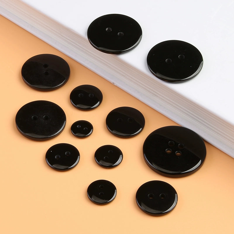 3309★ Resin white shirt round decorative buttons invisible bottom button shirt versatile pad button black button small button
