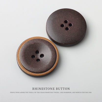 3247★  Burnt edge resin recycled buttons Versatile high-end coat trench coat buttons Vintage suit jacket sweater four-eye buttons
