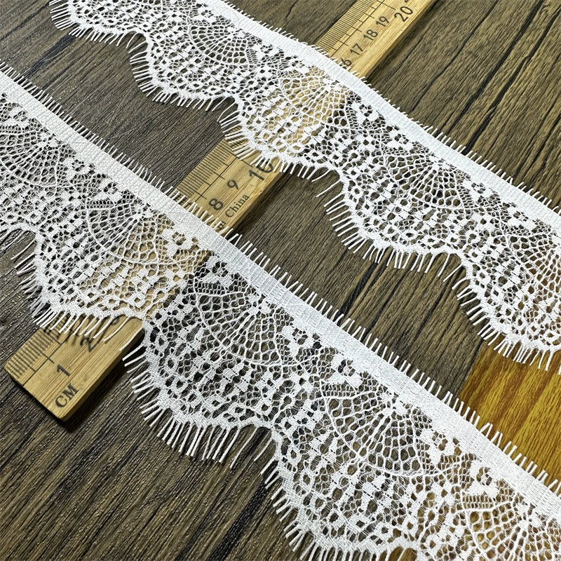 3756 Dentelle à cils unilatérale de haute qualité, col DIY, manches, matériau décoratif d'épissure, accessoires d'allongement de jupe de pantalon