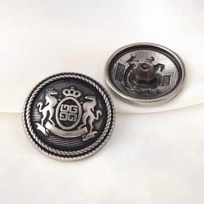 3276★  Vintage Crown Wheat Ear Metal Buttons Bronze Coat Windbreaker Buttons Suit Jacket Sweater College Style Buttons