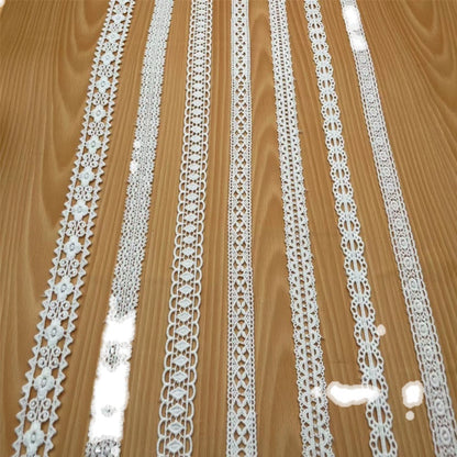 3832 Venta directa de fábrica al contado de algodón puro bordado de encaje soluble en agua DIY ropa hecha a mano accesorios decorativos de encaje beige