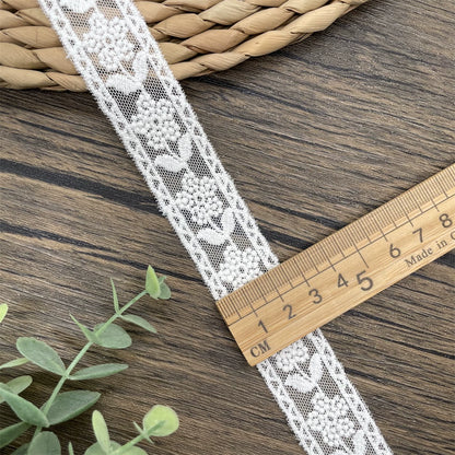 3813 Exportación de accesorios de encaje bordado de hilo de algodón de malla bilateral, material de costura a mano DIY, encaje con decoración