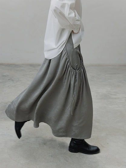 CAREMIND [Crepúsculo] Falda nueva original Falda de textura jacquard de industria pesada Falda de viaje para mujer 