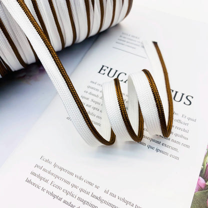 Cinta adhesiva de seda brillante de 1 cm, 41 colores, con borde incrustado, para decoración de hogar, textiles, accesorios de ropa, 3847