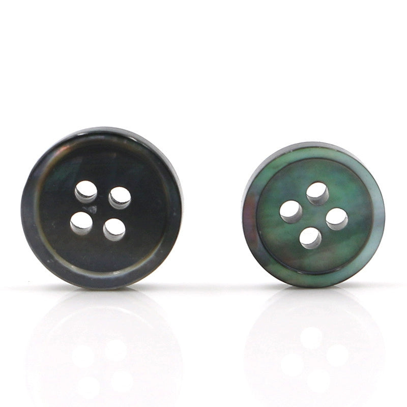 3369★  Natural color black butterfly shell buttons men's shirt cuff buttons colorful pearlescent shell texture buttons