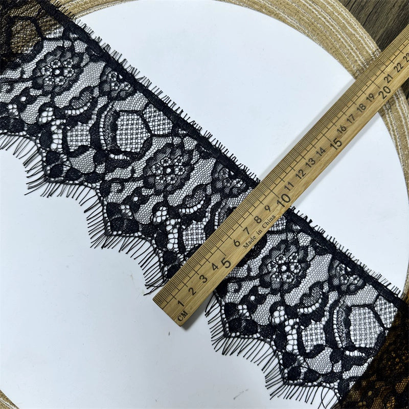 3756 Dentelle à cils unilatérale de haute qualité, col DIY, manches, matériau décoratif d'épissure, accessoires d'allongement de jupe de pantalon