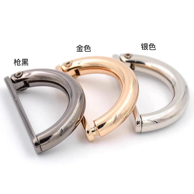 3531★ Botón de metal Hebilla de cinturón de metal Hebilla en D Correa de equipaje Zapatos Botón de ajuste Suéter Abrigo Botón de cortavientos