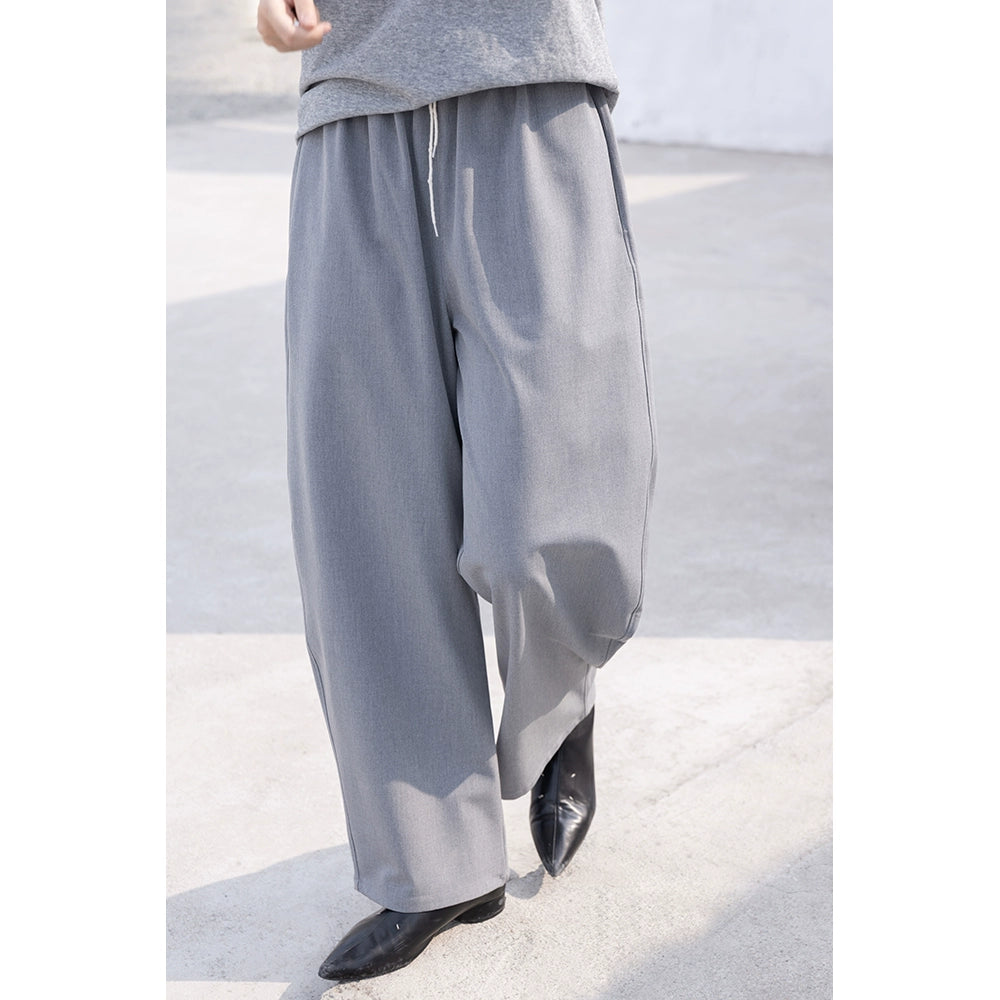 [Oferta por tiempo limitado] Pantalones CAREMIND con colgante de cintura alta y cobertura de cadera, color rábano, holgados, de primavera, de color liso para mujer 