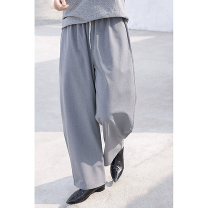 [Oferta por tiempo limitado] Pantalones CAREMIND con colgante de cintura alta y cobertura de cadera, color rábano, holgados, de primavera, de color liso para mujer 