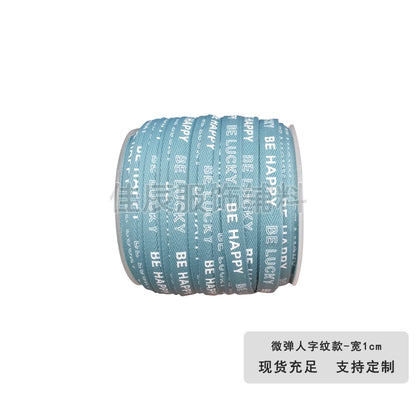 3875 Spot 1 cm tira de ribete con estampado de letras en espiga de colores para accesorios, correa de cuello trasero, tira lateral para ropa