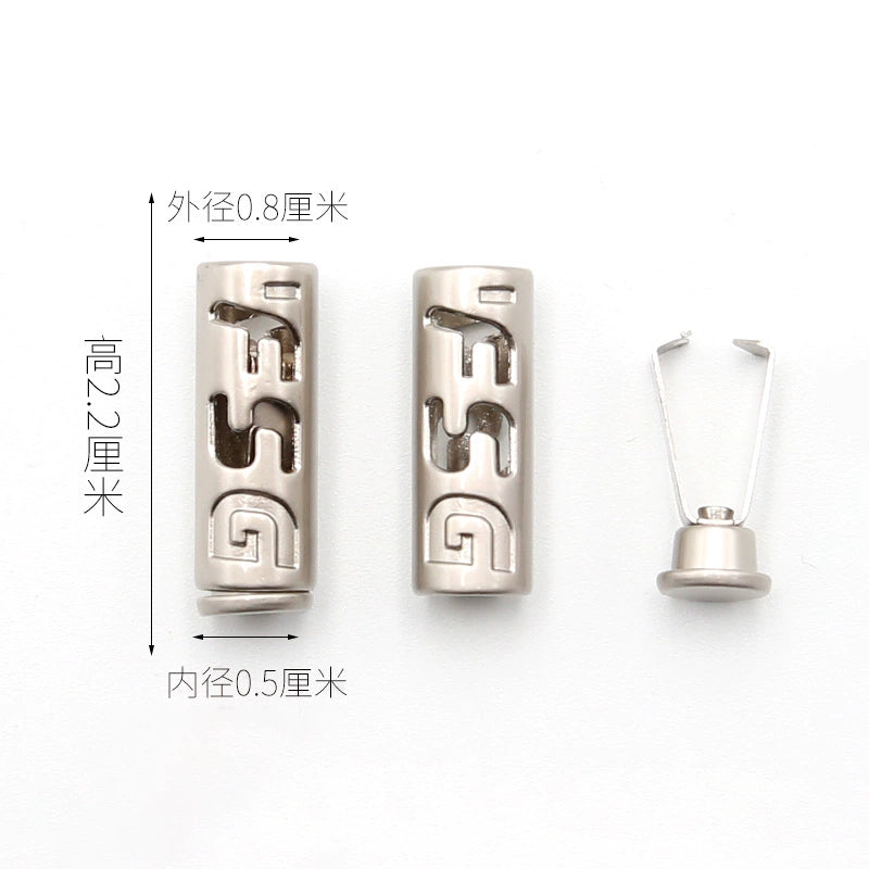 3546 Suéter Sombrero Cuerda Cabeza Botón Pantalones Cintura Cuerda Hebilla Metal Cabeza Ropa Cinturón Cuerda Tope Accesorios