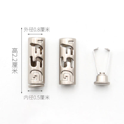 3546 Suéter Sombrero Cuerda Cabeza Botón Pantalones Cintura Cuerda Hebilla Metal Cabeza Ropa Cinturón Cuerda Tope Accesorios