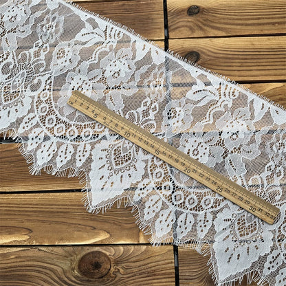 Encaje de malla unilateral de 26 cm de ancho, 3742, para ropa, vestidos de novia, cortinas y accesorios de decoración del hogar.