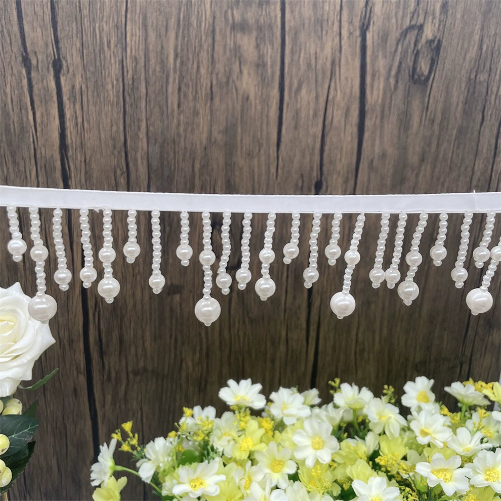 Cinturón de hanfu con flecos de perlas, cadena, tocado, colgante, accesorios de decoración de ropa, 3688 cm de ancho, hecho a mano