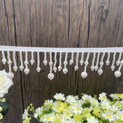 Cinturón de hanfu con flecos de perlas, cadena, tocado, colgante, accesorios de decoración de ropa, 3688 cm de ancho, hecho a mano