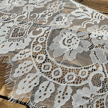 Encaje de malla unilateral de 26 cm de ancho, 3742, para ropa, vestidos de novia, cortinas y accesorios de decoración del hogar.