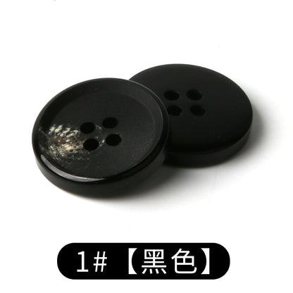 3447★  suit buttons round resin coat button trench coat jacket top versatile clothes white men's and women's black buttons