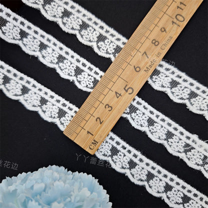 3816 Nuevo hilo de algodón pequeño encaje de rosa bordado hecho a mano DIY exquisita ropa Lolita accesorios de cuello para niños